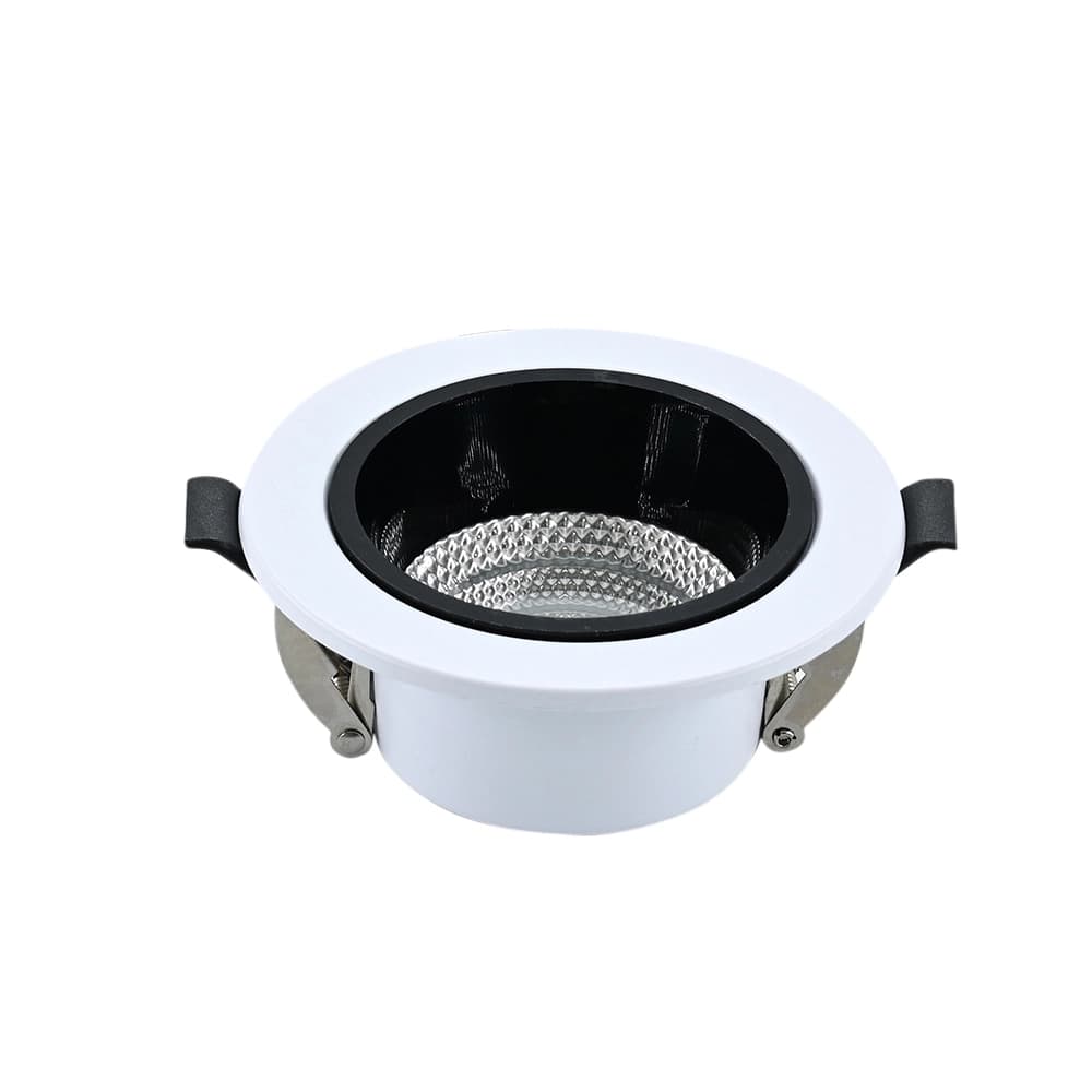 سبوت لايت دائري LED مدمج باللون الأبيض والأسود – إضاءة داخلية أنيقة | Shuruq