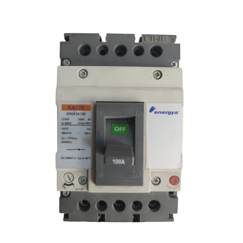قاطع تيار رئيسي ENERGYA KA125 100A ثلاثي الأقطاب MCCB