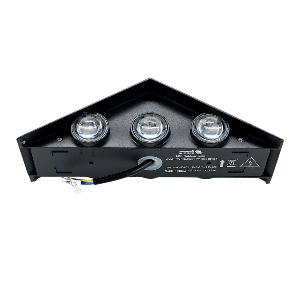 Gate light, black/yellow triangle