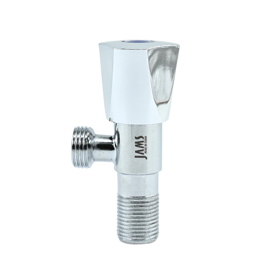 Round chrome angle valve