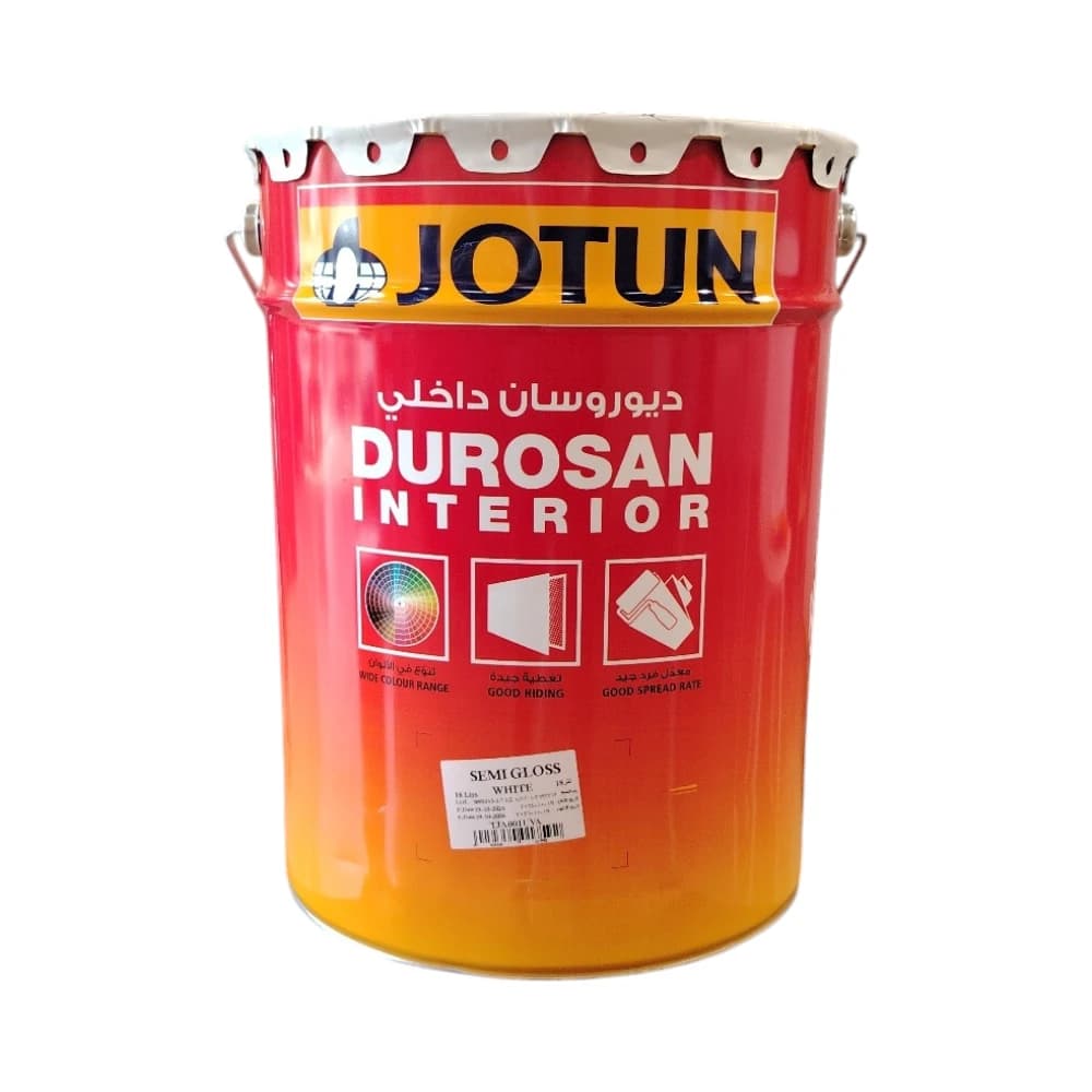 دهان جوتن ديوروسان داخلي نصف لامع أبيض 18 لتر – طلاء داخلي عالي التغطية | Jotun
