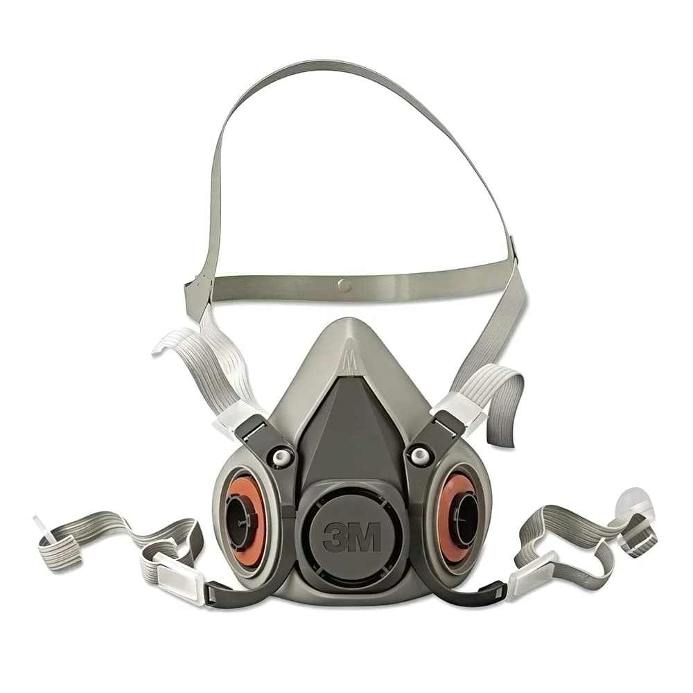قناع تنفس نصف الوجه 3M موديل 6200، مقاس متوسط، قابل لإعادة الاستخدام