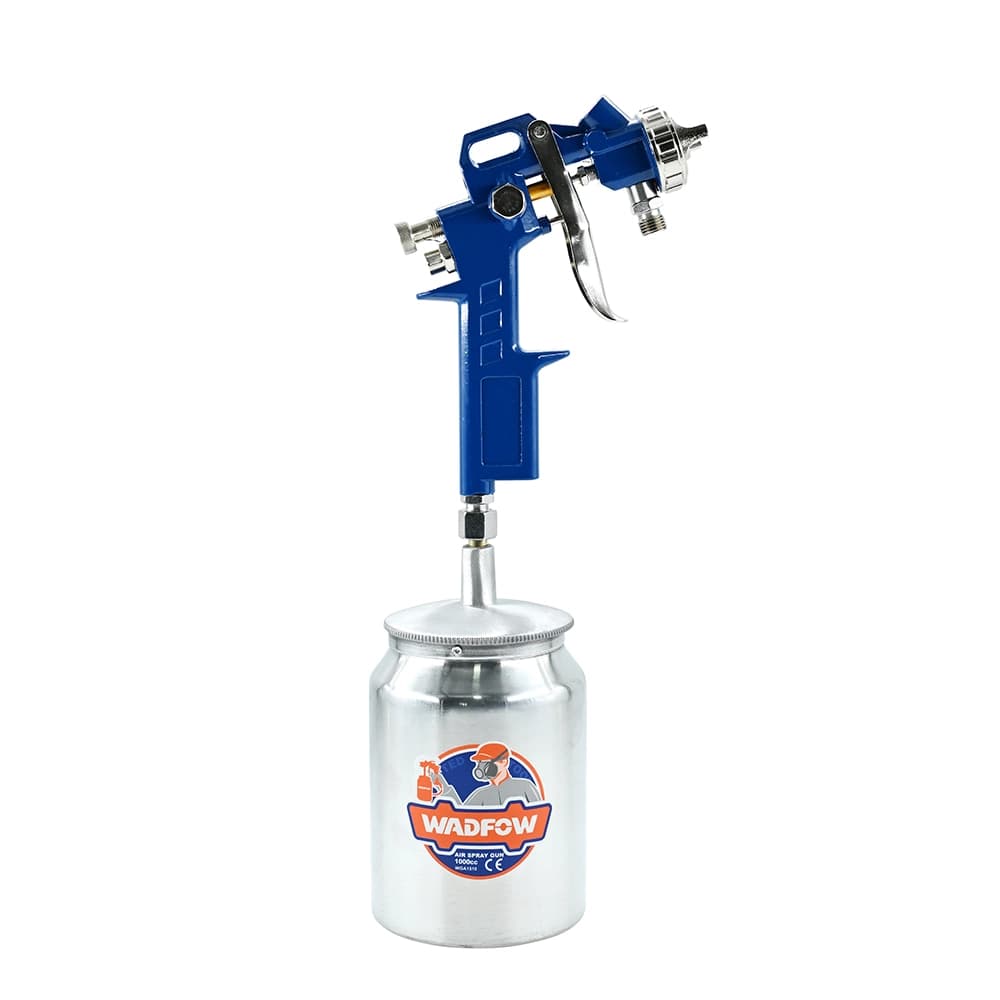 مسدس رش دهان هوائي مع خزان سفلي – تحكم دقيق بالرش – دهان وتشطيب الأسطح | WADFOW خزان ألمنيوم متين