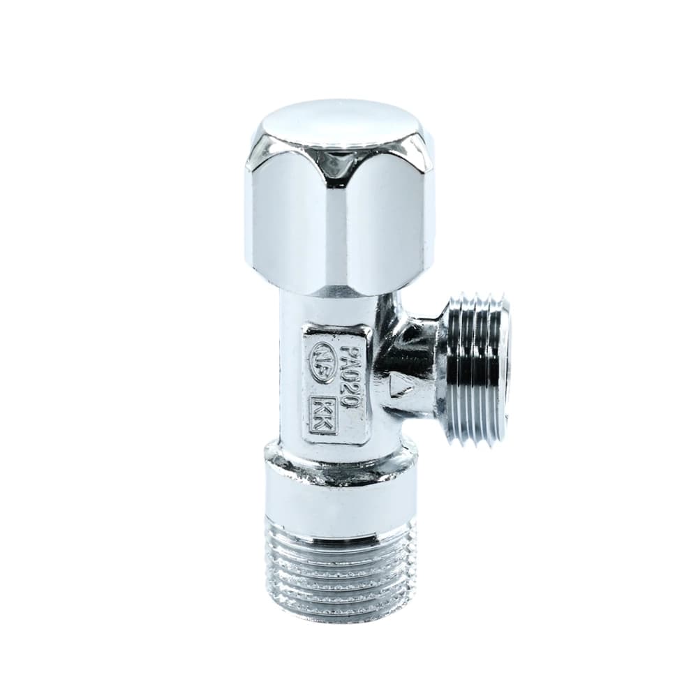 محبس زاوية نحاسي مطلي كروم مقاس ½ × ½ بوصة – جودة ألمانية عالية وتحكم دقيق في تدفق المياه | GROHE