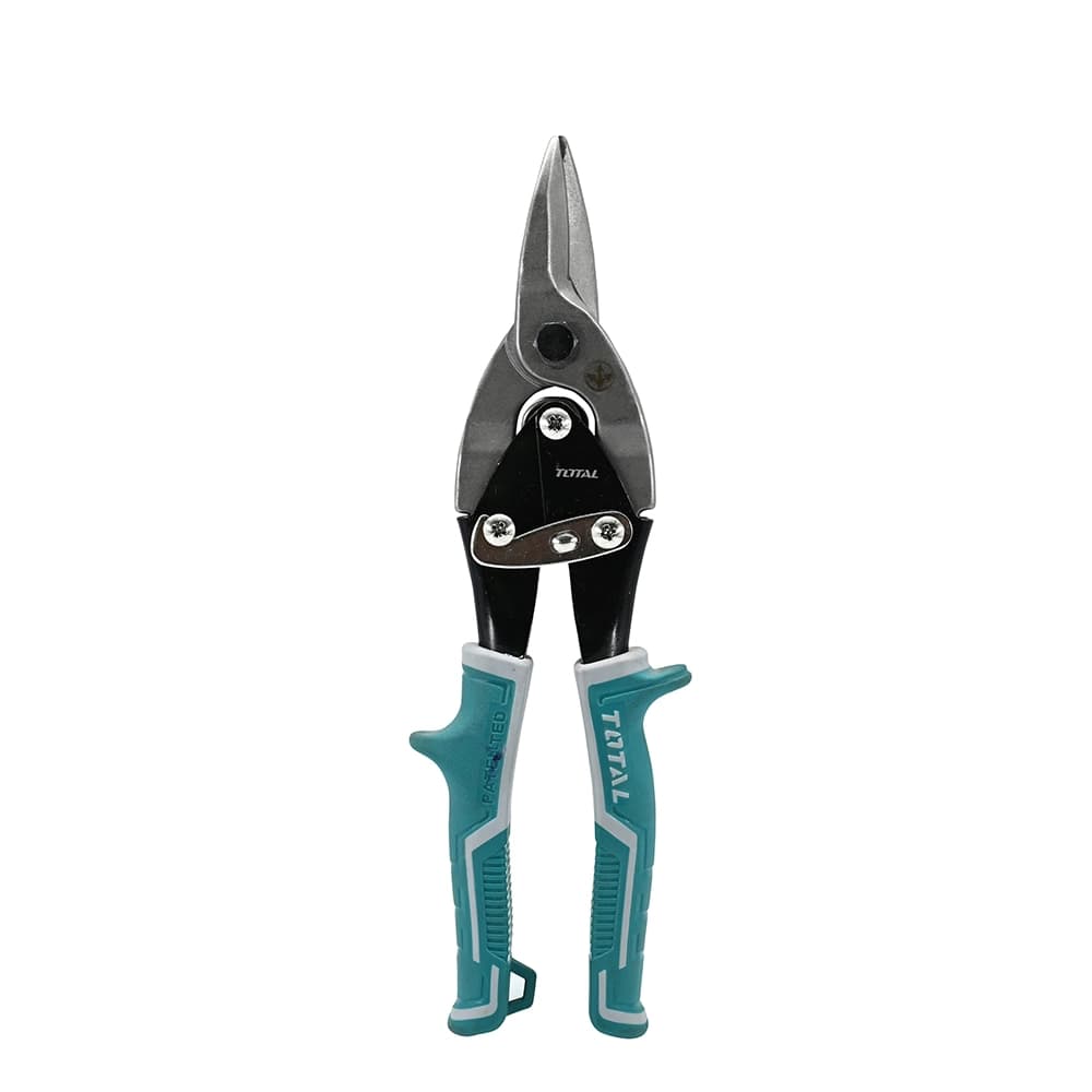 مقص صاج يدوي احترافي – أدوات قص وتقطيع المعادن – شفرة فولاذ مقسى عالية الدقة – قص الصفائح المعدنية والألمنيوم | TOTAL قبضة مريحة مضادة للانزلاق