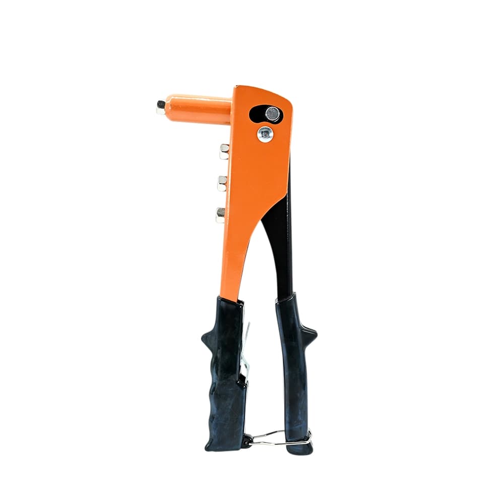 زرادية برشام يدوية من لوازم، 10.5 بوصة مع 4 رؤوس قابلة للتبديل