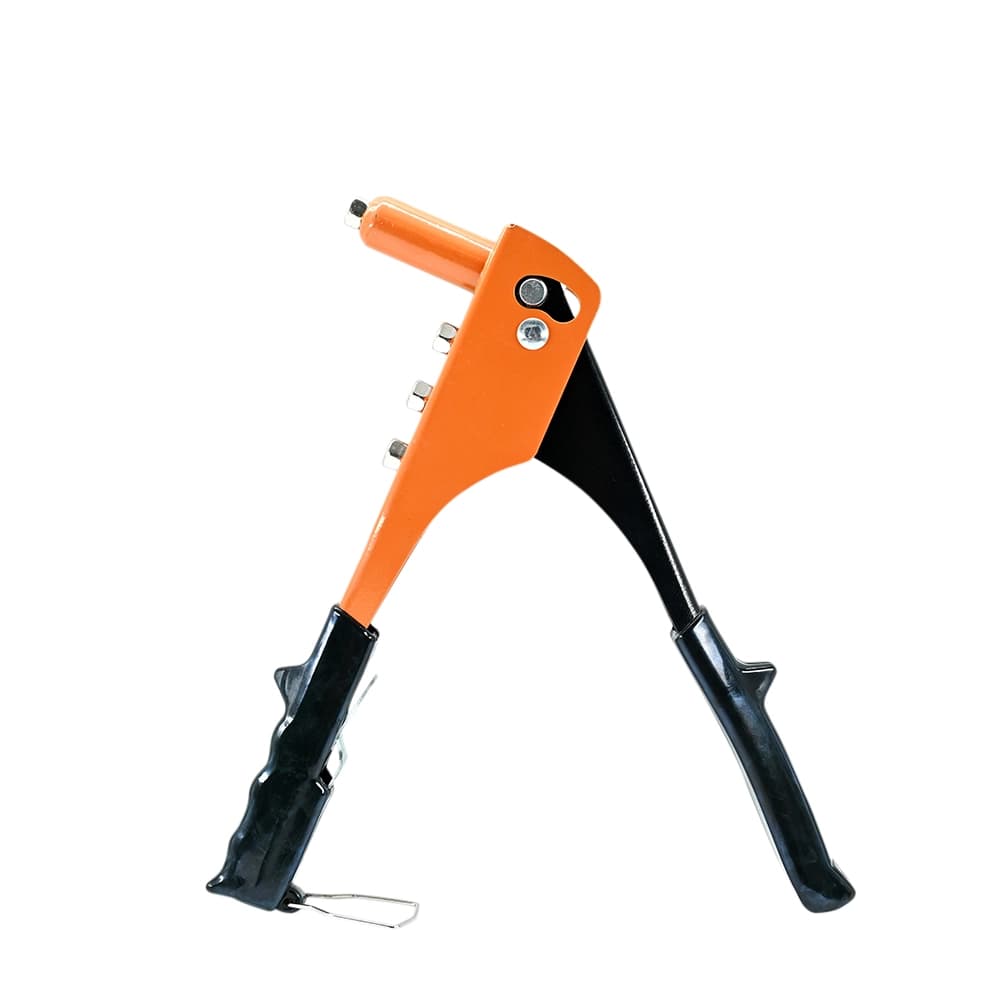 زرادية برشام يدوية من لوازم، 10.5 بوصة مع 4 رؤوس قابلة للتبديل