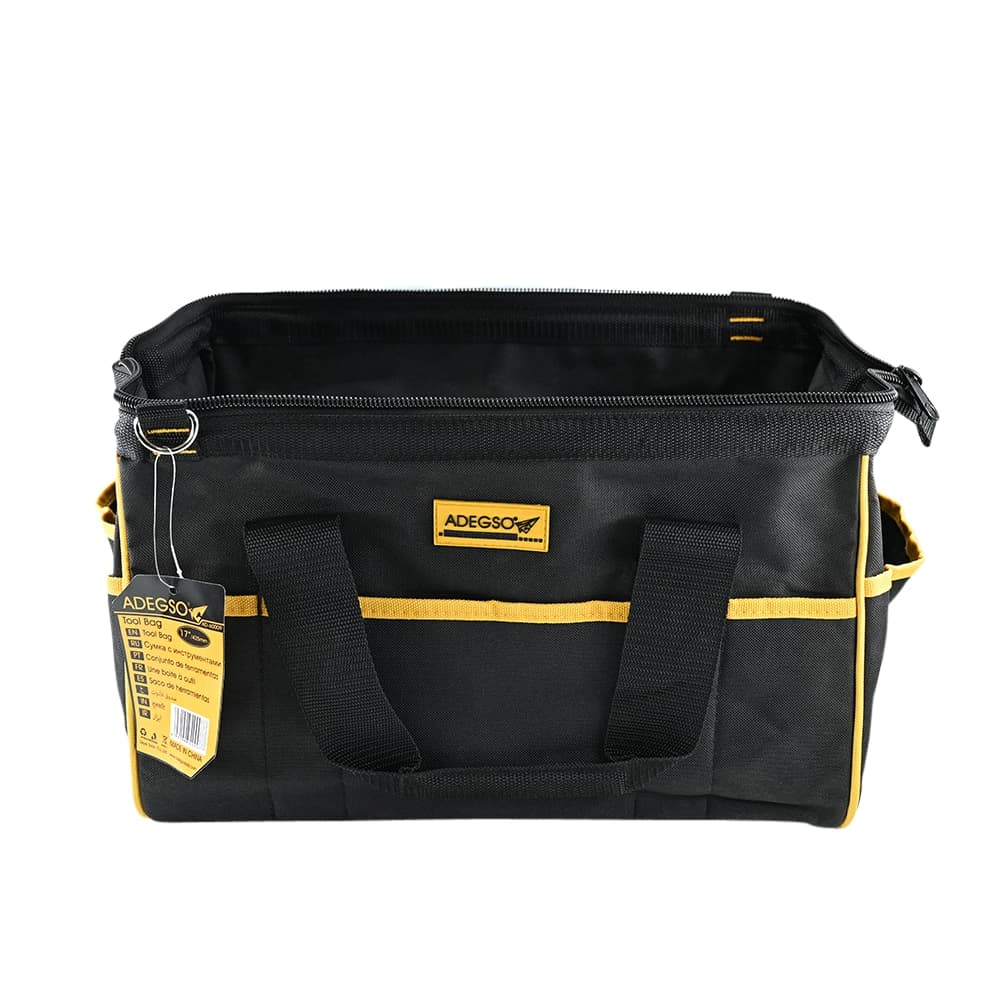 شنطة عدة قماش – أدوات التخزين والتنظيم – خامة متينة متعددة الجيوب | ADEGSO مقاس 17 بوصة