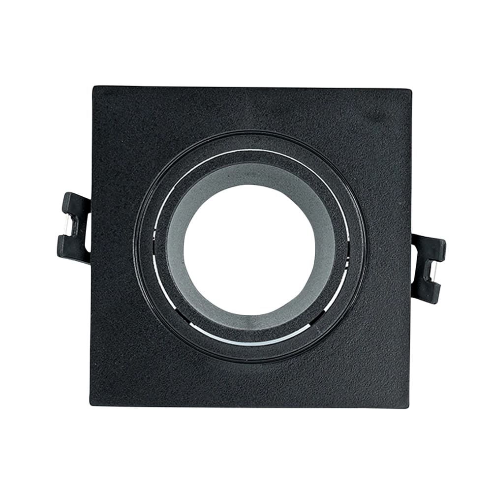 حامل سبوت لايت مربع قابل للتوجيه أسود للإنارة الداخلية – جسم ألمنيوم عالي الجودة | High Stars