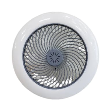 مروحة سقف مع إضاءة LED ومقبس E27، 30 واط، مع جهاز تحكم عن بعد - 25 سم