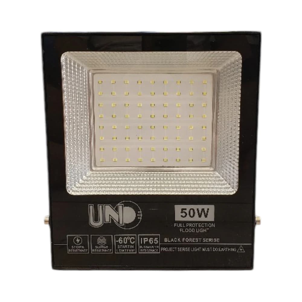 كشاف ليد إنارة خارجية نحيف – هيكل معدني تبريد خلفي – مقاوم للماء IP65 | UNO + حامل تثبيت قابل للتعديل