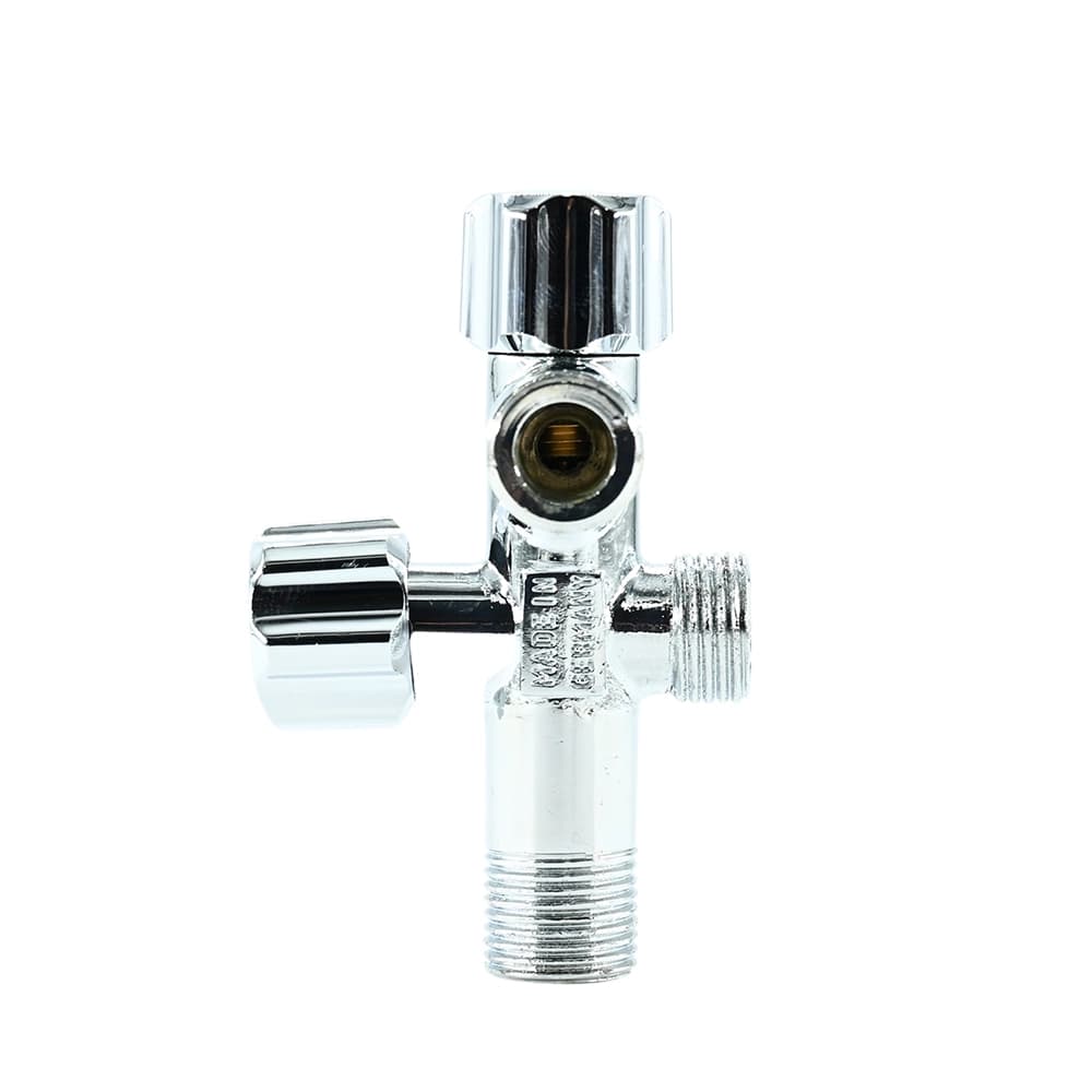 Dual Outlet Angle Valve with Two Keys – Durable Double Water Control | Made in Germany