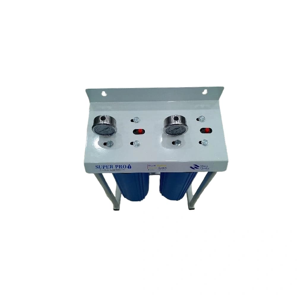 Super Pro 1 Double Housing Water Filter Stand – Reverse Osmosis System – Household Use + Blue