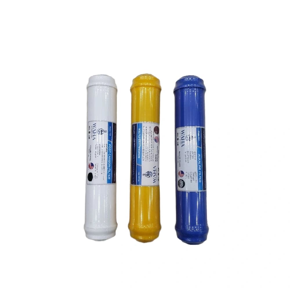 WAHA Alkaline Inline Water Filter – pH Balance – Drinking Water Purification + Blue