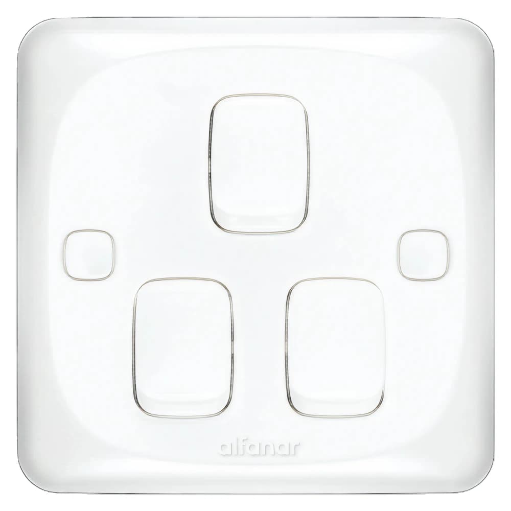 مفتاح كهربائي ثلاثي ميرا من الفنار، 20 أمبير، أبيض