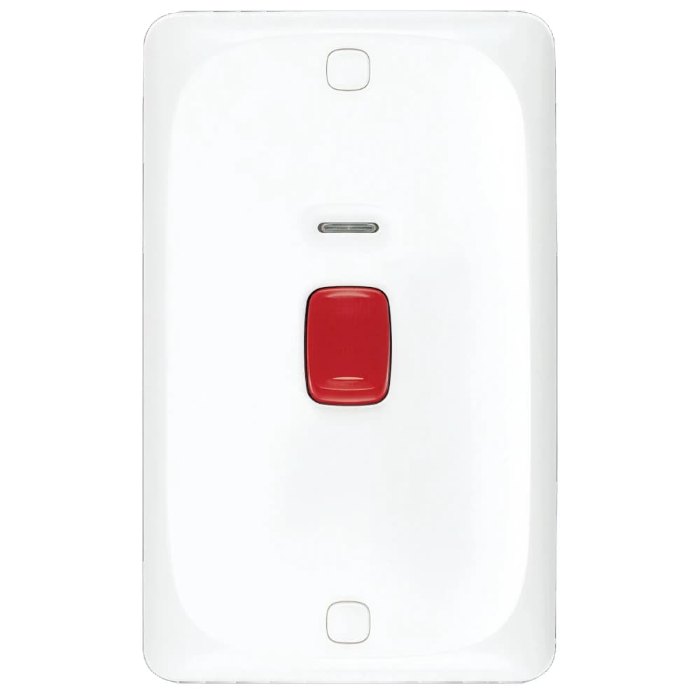 مفتاح مكيف الفنار ميرا 45 أمبير، 7×14 سم، أبيض