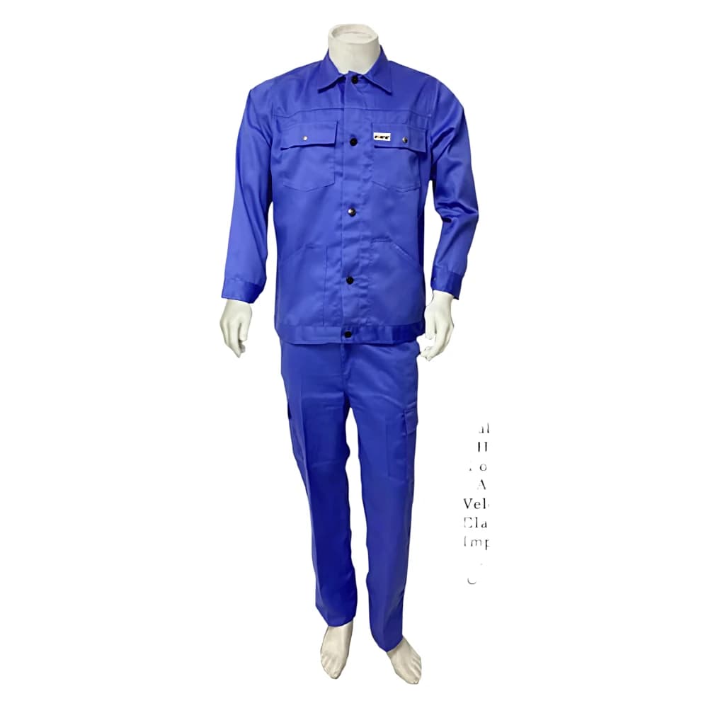 Forte Two-Piece Work Suit, Durable Cotton Shirt and Pants, Blue