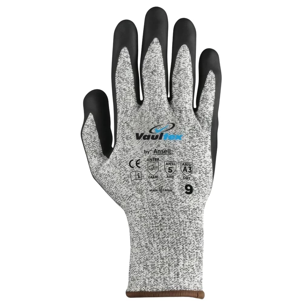 Vaultex Cut Resistant Gloves - ANSI A3 Protection Level - PU Coating - Size 9