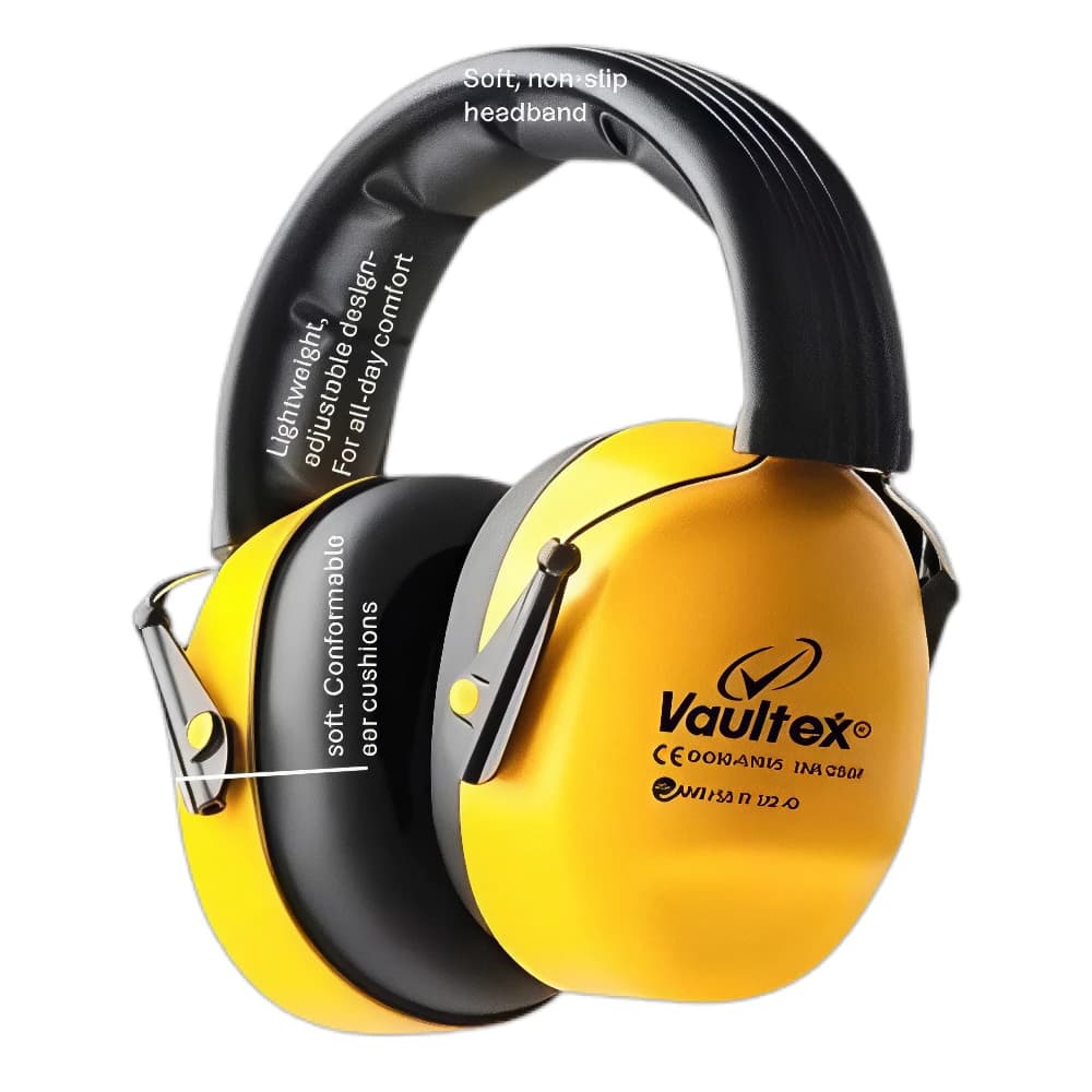 Vaultex Noise-Cancelling Ear Muffs - Model AN15 - Professional Safety Earmuffs