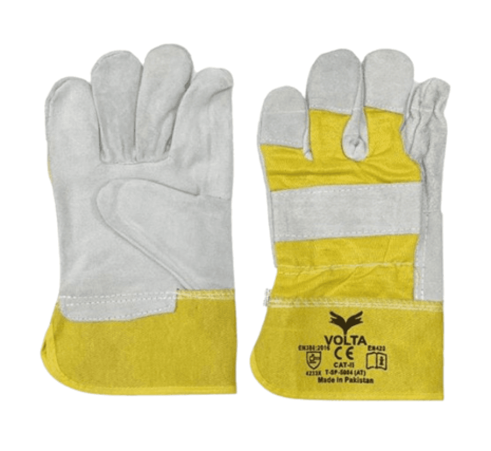 قفازات عمل جلدية من فولتا - موديل T-9P-4004 - حماية معززة للمهام الشاقة
