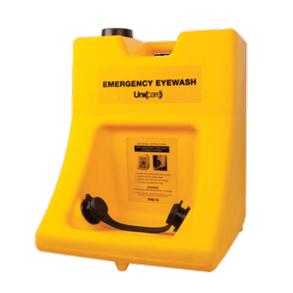 محطة غسيل العيون المحمولة للطوارئ من يونيكير، موديل UPEW 15، سعة 56 لتر، تدفق 15 دقيقة