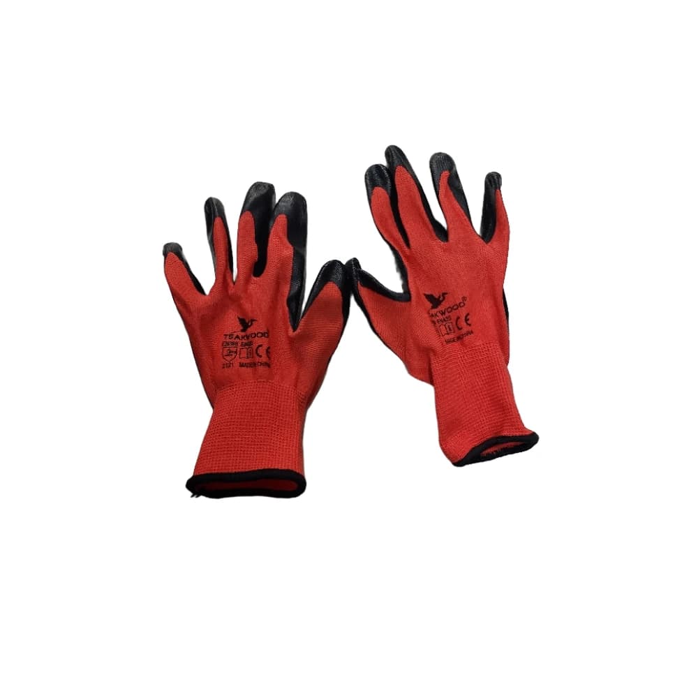 قفازات عمل تيك وود H308 مطلية بالنتريل