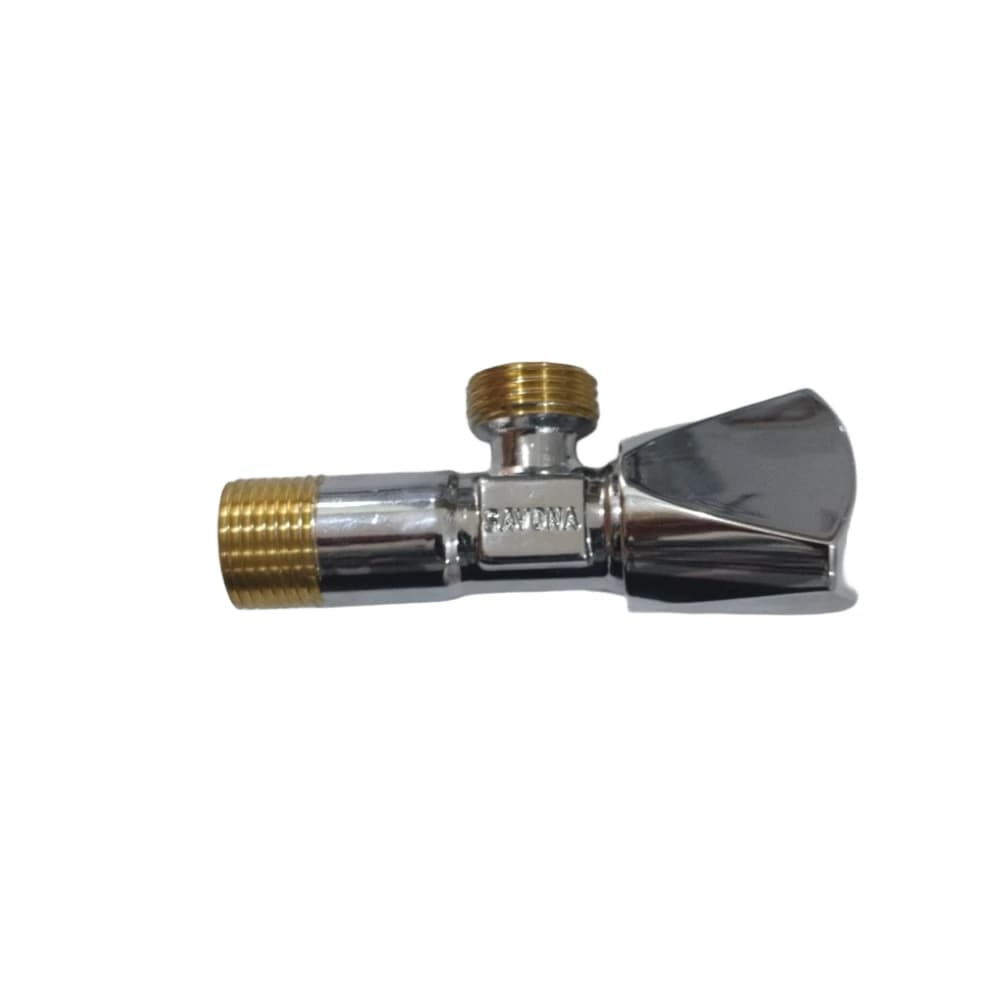 SAVONA Brass Angle Valve – Chrome Finish with Gold Brass Threads – High Durability & Precise Flow Control